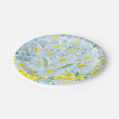 水彩画。野の花。カモミール ペーパープレート (アングル)