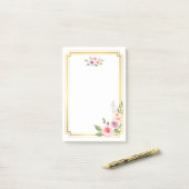 水彩画&金ゴールド枠スタイル ポストイット (デスク上)