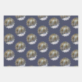 水彩画「雪の降るシーン」 ラッピングペーパーシート (正面3)