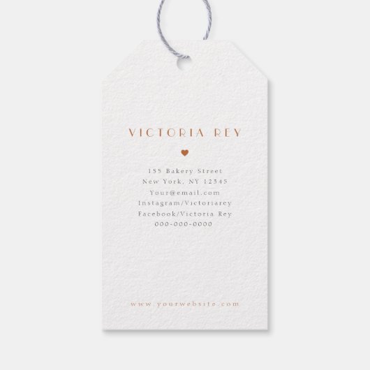 水彩画 |青 |ありがとうございます |ギフトラベル ギフトタグ (裏面)