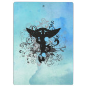 水彩画{青}カイロプラクティックのクリップボード クリップボード (裏面)