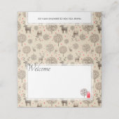 水彩画#Reindeer型 |接線または色の選択 プレイスカード (外部開封)