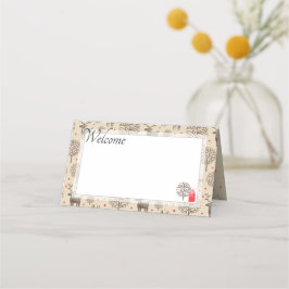 水彩画#Reindeer型 |接線または色の選択 プレイスカード