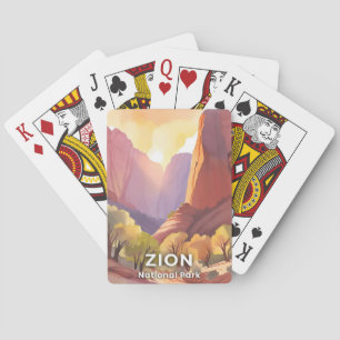 水彩画 Zion National Park 旅行 トランプ