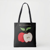 水彩画Appleは先生の名前を加えます トートバッグ (正面)