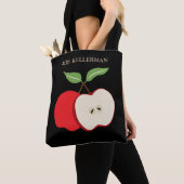 水彩画Appleは先生の名前を加えます トートバッグ (クローズアップ)