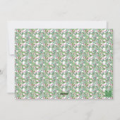 水彩画Burgundy Amaryllisクリスマスフォト シーズンカード (裏面)