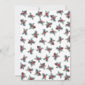 水彩画ConifierおよびPineconesの休日の昼食会 招待状 (裏面)