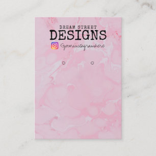 水彩画Instagramイヤリングディスプレイカード 名刺