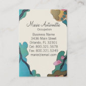 水彩画PAPER/SIZE/STYLEの選択の花- 名刺 (裏面)