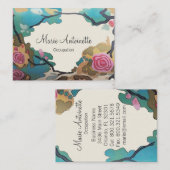 水彩画PAPER/SIZE/STYLEの選択の花- 名刺 (正面/裏面)