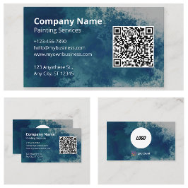 水彩画QRコード 名刺