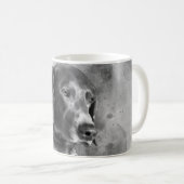 水彩画WEIMARANER BWの陶磁器のマグ コーヒーマグカップ (正面右)