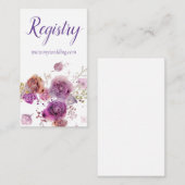 水彩疑問に思結婚フローラ エンクロージャーカード (正面/裏面)