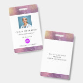 水彩登録ナースロゴ バッジ (正面＆裏面)