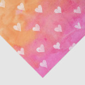 水彩白いハートオンパープル&イエロー 薄葉紙 (詳細)