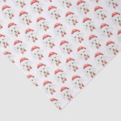 水彩白いマルチーズドッグパターンクリスマス 薄葉紙 (詳細)