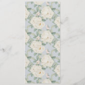 水彩白い花パステルブルー メニュー (裏面)