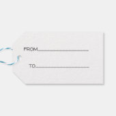 水彩白い花リースクロスバプテスマ ギフトタグ (裏面横)