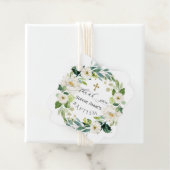 水彩白い花リースクロスバプテスマ フェイバータグ (インサイチュ)