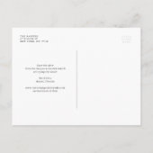 水彩白い蘭とクンクアッツデートを保存 案内ポストカード (裏面)