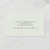 水彩白い蘭&クムクアッツガーランド 名刺 (裏面)