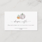 水彩白かぼちゃおむつラッフル エンクロージャーカード (正面)