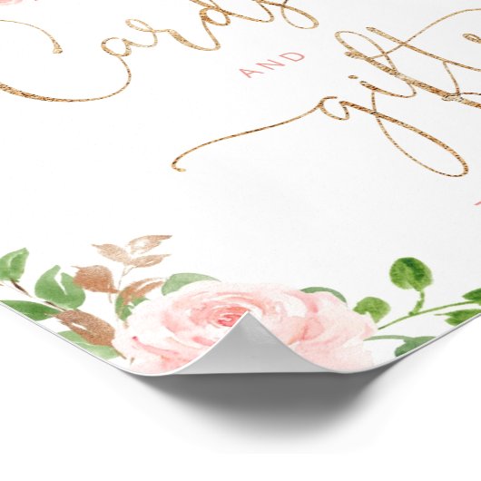 水彩白かぼちゃのフローラカードとギフト ポスター (角)