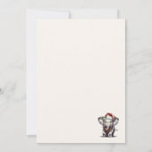 水彩白エレガント象ギフト交換 招待状 (裏面)