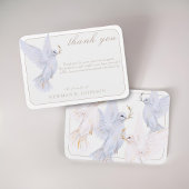 水彩白エレガント鳩メモリアルありがとう ノートカード