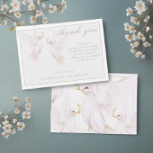 水彩白エレガント鳩メモリアルありがとう ノートカード