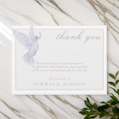 水彩白エレガント鳩メモリアルありがとう ノートカード