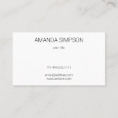 水彩白カラユリ花の名刺 名刺 (裏面)