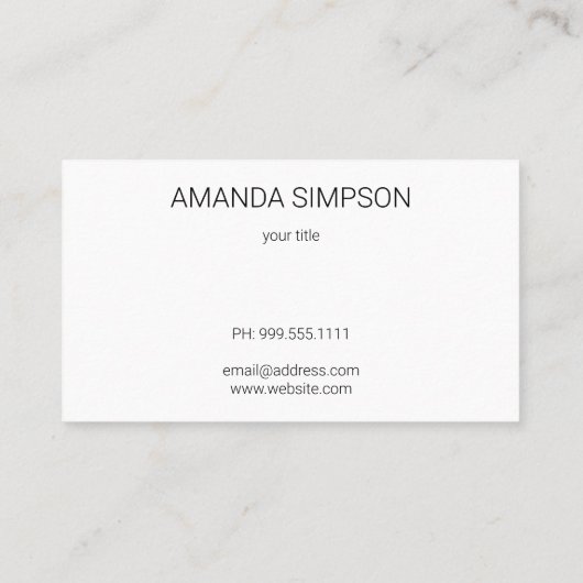 水彩白カラユリ花の名刺 名刺 (裏面)