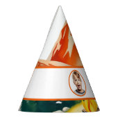 水彩白キャンピングベアキッズフォト誕生日 パーティーハット (左)