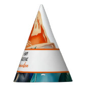 水彩白キャンピングベアキッズフォト誕生日 パーティーハット (右)