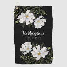 水彩白コスモス花ボタニカル絵を描ズ