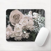 水彩白バラのカーネーション赤ちゃんの息 マウスパッド (マウス)