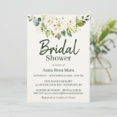 *~*水彩白バラブライダルシャワーラベンダー 招待状 (スタンド正面)