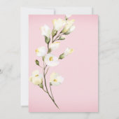 *~*水彩白ビーチバラ芽ブライダルシャワー 招待状 (裏面)