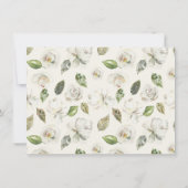 水彩白フローラブライダルシャワー招待 招待状 (裏面)