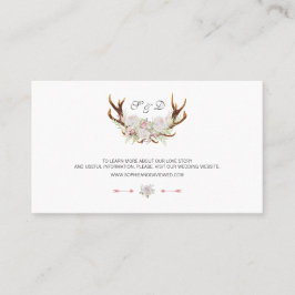 水彩白フローラ〔雄ジカの〕枝角結婚ズWebサイト 名刺