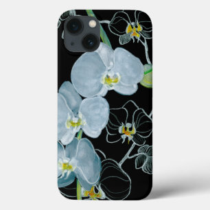 水彩白ラン模様 iPhone 13ケース
