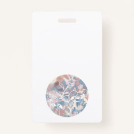 水彩白ワイルドフラワー バッジ