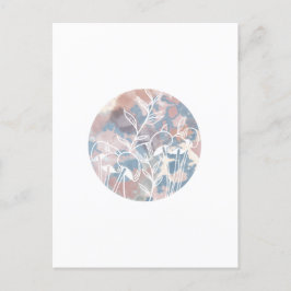 水彩白ワイルドフラワー ポストカード