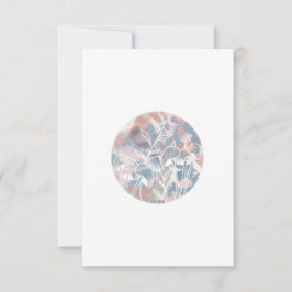 水彩白ワイルドフラワー 出欠カード