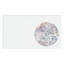 水彩白ワイルドフラワー 名札