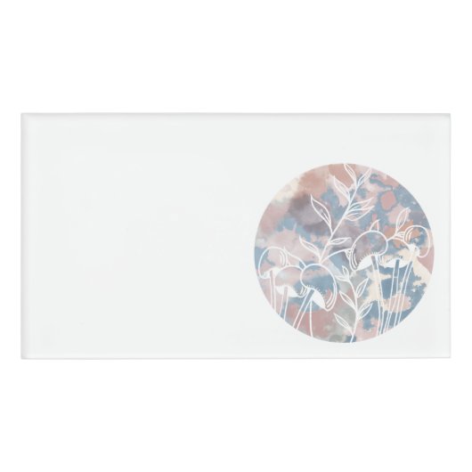 水彩白ワイルドフラワー 名札 (正面)