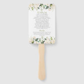 水彩白牡丹とバラのフレ結婚ーム ハンドファン (裏面)