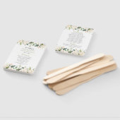 水彩白牡丹とバラのフレ結婚ーム ハンドファン (組立なし)